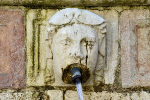 Fountain of the 99 Spouts. L'Aquila. Abruzzo. Italy