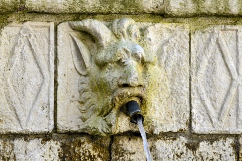 Fountain of the 99 Spouts. L'Aquila. Abruzzo. Italy
