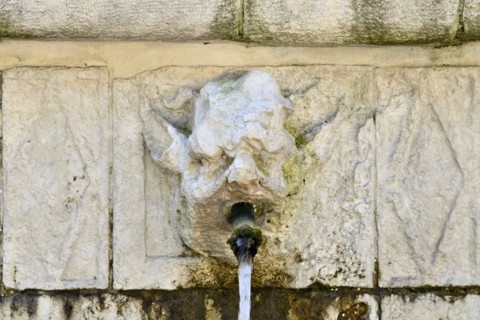 Fountain of the 99 Spouts. L'Aquila. Abruzzo. Italy