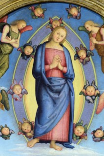 Corciano (Italy, Umbria, province of Perugia), Church of Santa Maria Assunta. Perugino, Assumption of the Virgin, painting on wood