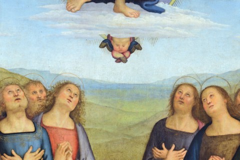 Corciano (Italy, Umbria, province of Perugia), Church of Santa Maria Assunta. Perugino, Assumption of the Virgin, painting on wood