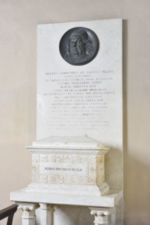 Perugia (Italy, Umbria, province of Perugia), Fontignano district, Church of the Annunziata. Tomb of Perugino (monument inaugurated in 1940)