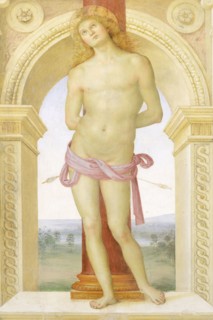 Panicale (Italy, Umbria, province of Perugia), Church of San Sebastiano. Perugino, Martyrdom of San Sebastiano, fresco, 1505. Detail
