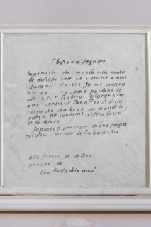 Città della Pieve (Italy, Umbria, province of Perugia), Oratorio Santa Maria dei Bianchi, copy of the first letter sent by Perugino on 20 February 1504 to the mayor of the Disciplinati della Vergine d...