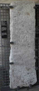 Tombstone of the 'zoqueiro' (shoemaker specialized in clogs) Iohannes (Xoan), 1299