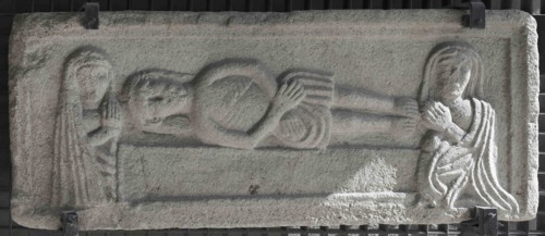 Frontal of a stone tomb