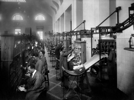 italie, bureau de poste, 1931