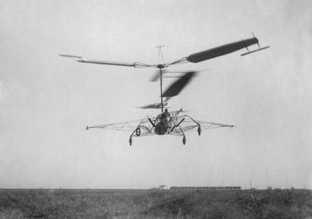 l'hélicoptère ascanio, le premier en italie, en 19 31