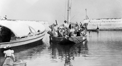 italy, lombardia, colico, harbour 1800-1900