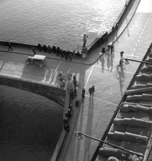 italy, tuscany, florence, ponte santa trinità, 40's