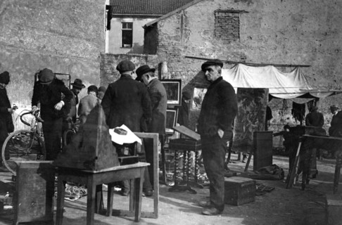 italy, piemonte, turin, mercato delle cianfrusaglie, 1915