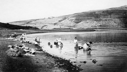 italy, women washing clothes in the river
