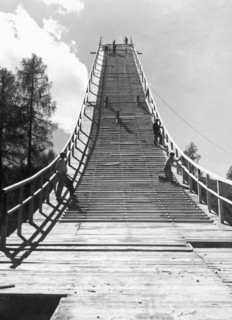 italy, cortina, take-off ramp, ski jumping, 1940