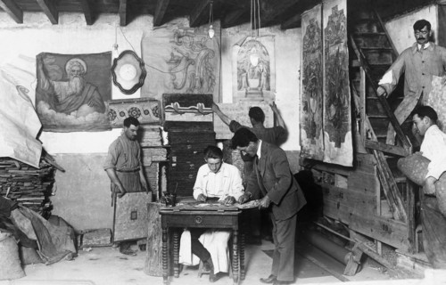 france, bordeaux, foscato factory, laboratory, mosaics