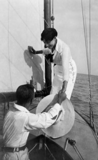 couple on sailing boat, 1910