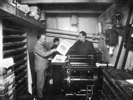 "corriere del mare", printing plant,  ship 1920-1930