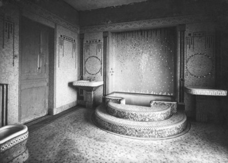 bathroom, mosaics, limoges, france, 1910-1920
