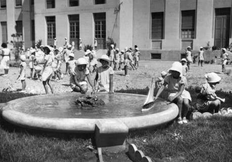 italy, cattolica, cesare balbo summer camp, playtime, 1930