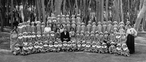 italy, pescara, summer camp, group photo, 1912