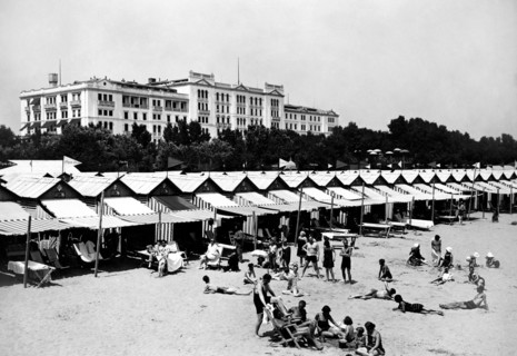 venise, lido, grand hotel des bains et cabanes