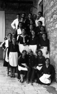assisi, personnel de l'hôtel porziuncola, 1920-1930