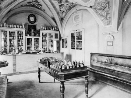florence, certosa, intérieur d'une pharmacie, 1910