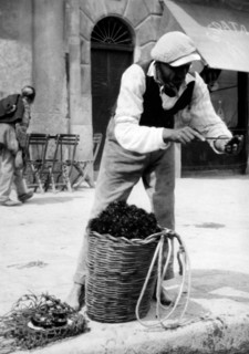 vieux métiers, vendeur de hérissons à palerme, 1920-1930
