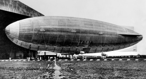 aéronautique, dirigeable utilisé pour le vol italien vers le pôle, 1928