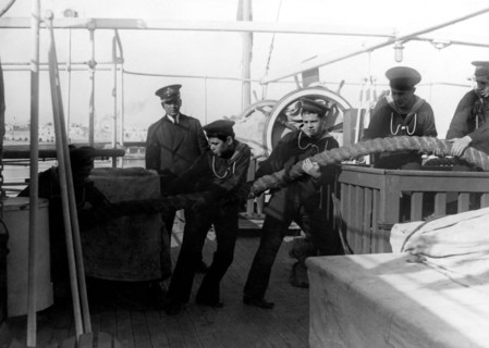 anciens élèves de l'école hôtelière de genes sur transatlantique, 1930