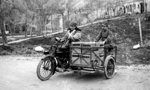 side-car, pigeons voyageurs, 1915-18
