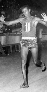 le marathonien abebe bekiba, 1960