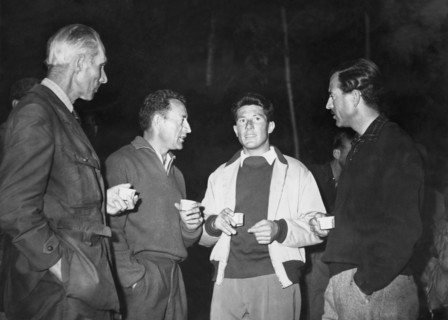 de gauche à droite hunt, jean franco, bonatti, herzog, 1957