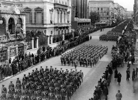 croisière aérienne transatlantique, parade des pilotes, 1933