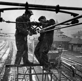 entretien à bardonecchia sur les lignes de contact, 1963