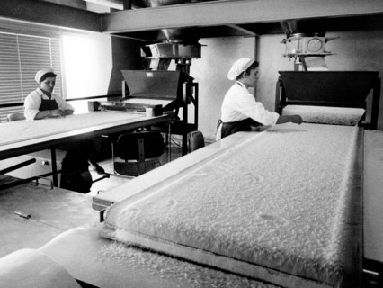 société monda knorr, tapis de triage manuel du sel, 1966
