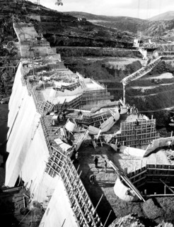 construction du barrage de bau muggeris, 1949