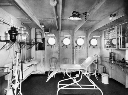 paquebot transatlantique conte verde, cabinet médical, 1930