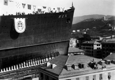 proue du paquebot rex, 1931