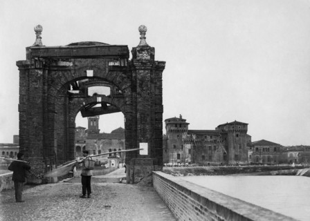 château de mantova vu du pont-levis san giorgio, 1921