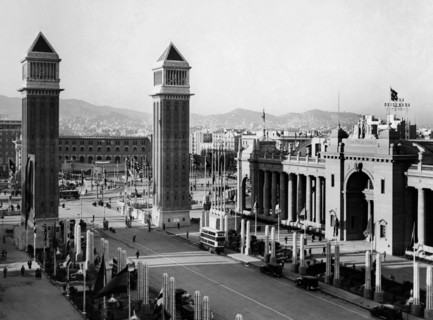 entrée de la foire de barcelone, 1920 1930