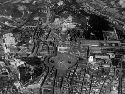 service vatican, vue de la piazza san pietro, 1920