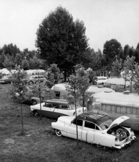 milan, campeurs américains au port maritime, 1961