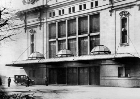 italie, lombardie, milan, palais des sports à la foire de milan, 1923