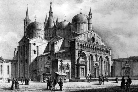 veneto, padova, une illustration de la basilica del santo, 1967