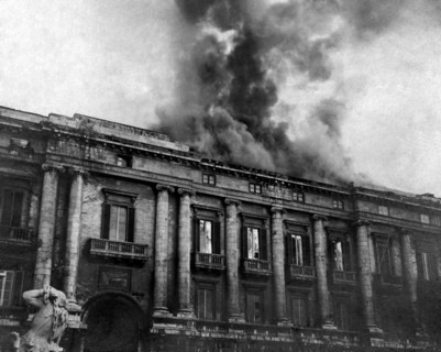 italie, sicile, tremblement de terre de messine, destruction du bâtiment du théâtre maritime, 1908