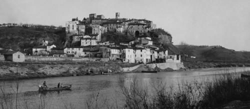italie, toscane, île de capraia, vue de la ville, 1920 1930