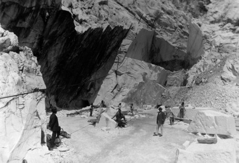italie, toscane, carrara, la carrière de granolesa, 1920 1930