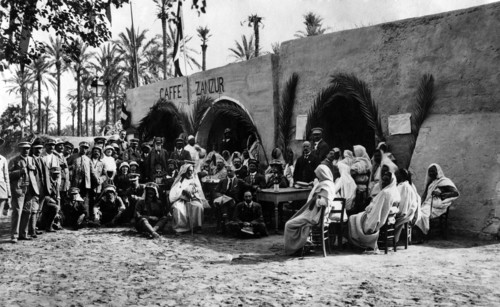 afrique, libye, un groupe de membres du tci lors d'une excursion, 1914