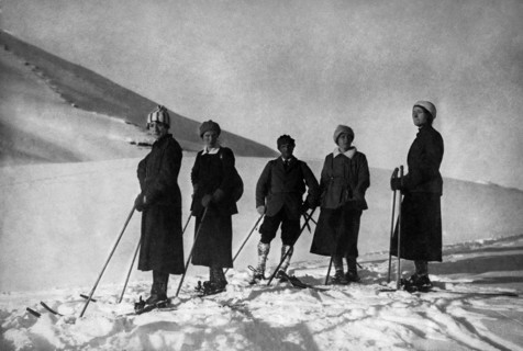 italie, lombardie, excursion au glacier des veaux, 1921