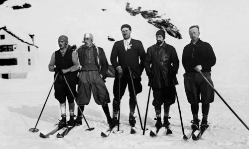 italie, piedmont, randonneurs tci dans la vallée de formazza, 1931